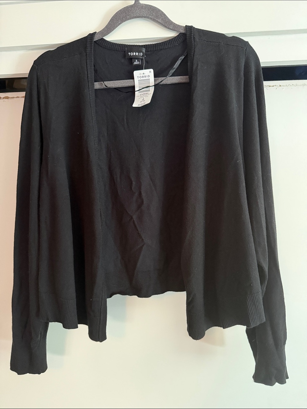 torrid Black Open Front Lightweight Cardigan